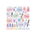 Jelly Chrome Nail Lab Sticker Sheet | Gummy Aesthetic Manicure Stickers
