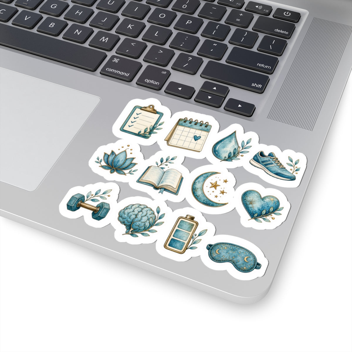 Patina-Blue Planner Mini Icons Sticker Sheet