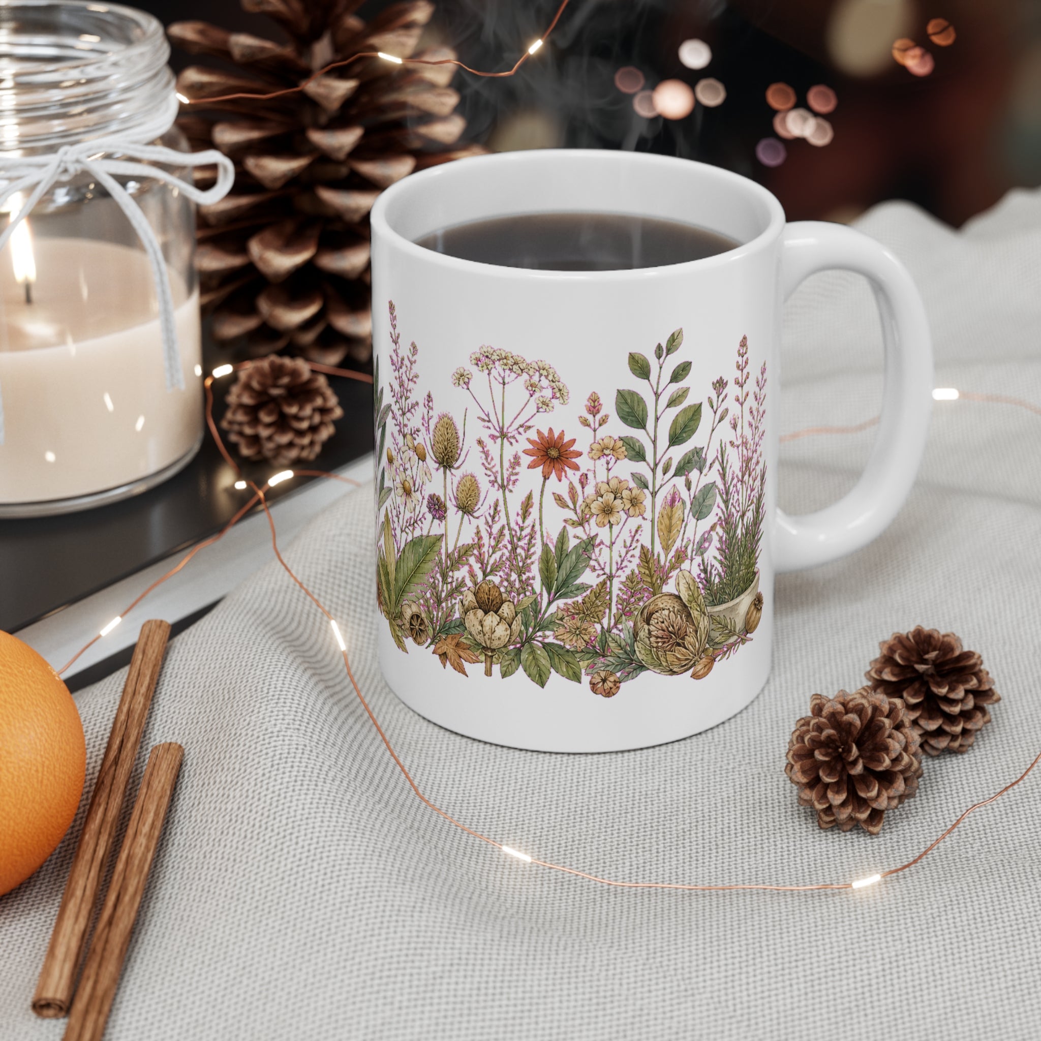 Window Herbarium Wrap Coffee Mug