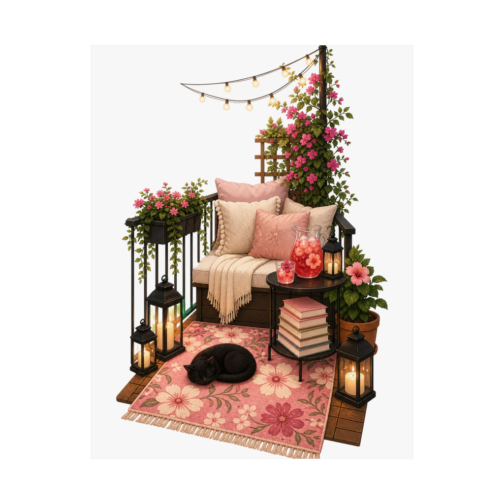 Book Drenching Wall Art Poster for Cozy Home Library Decor