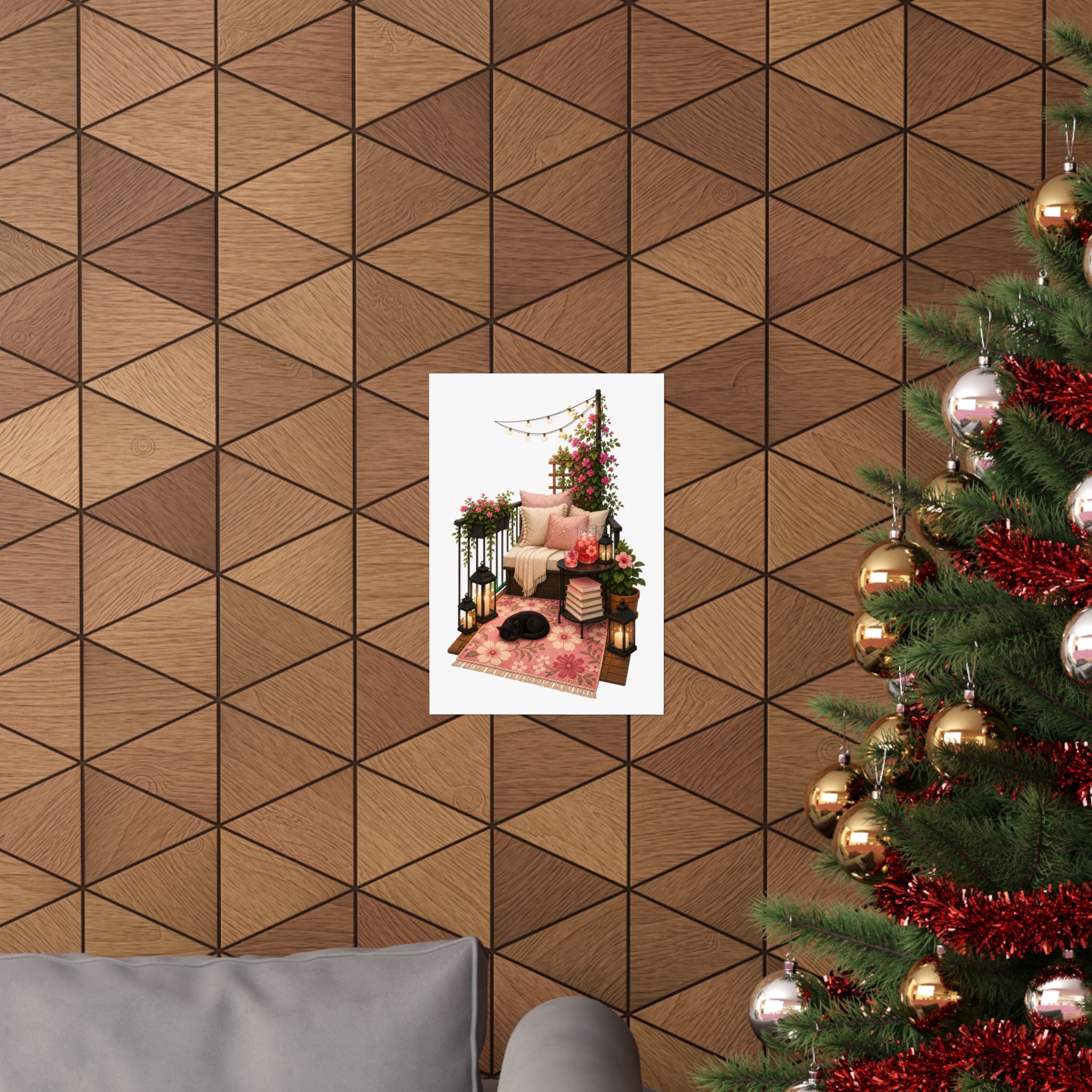 Book Drenching Wall Art Poster for Cozy Home Library Decor