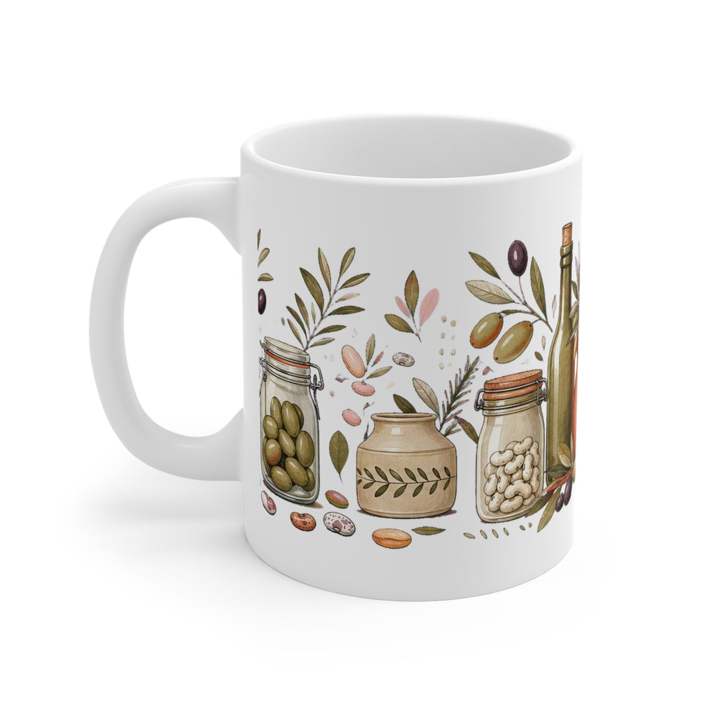 Olive/Clay Pantry Icon Band Mug