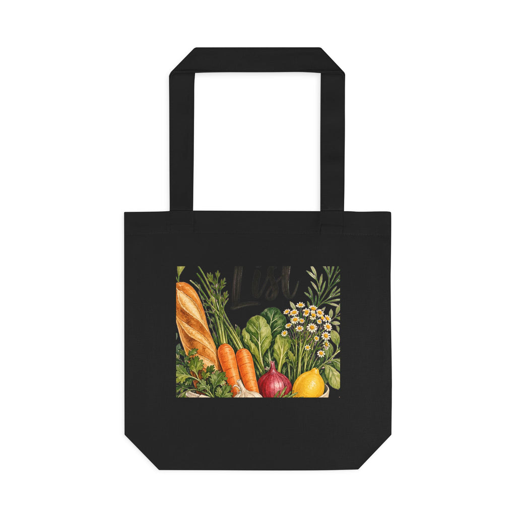 Market List Typography Tote Bag