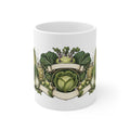 Neo Deco Coffee Mug with Jade Plum Art Deco Fan Design