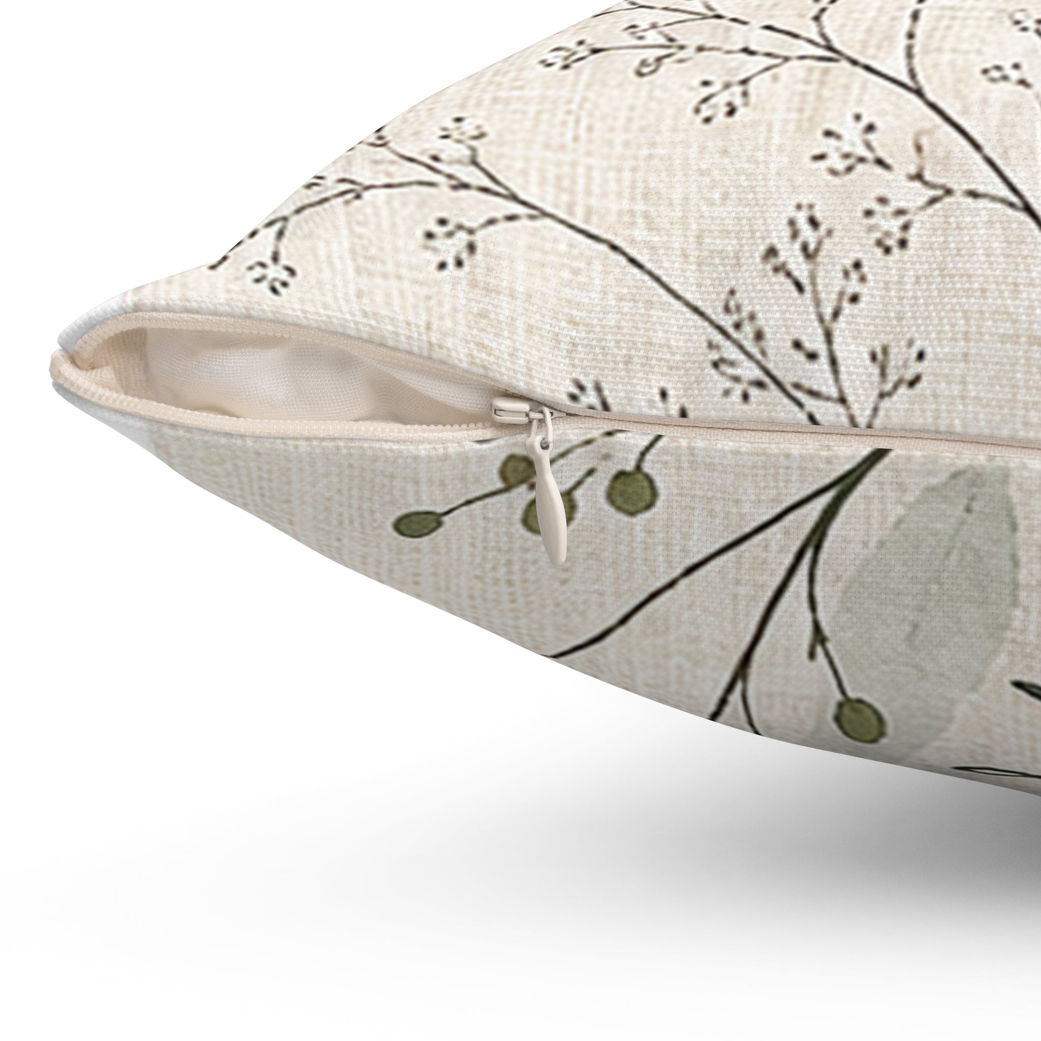 Washed-Linen Faux Texture + Small Throw Pillow