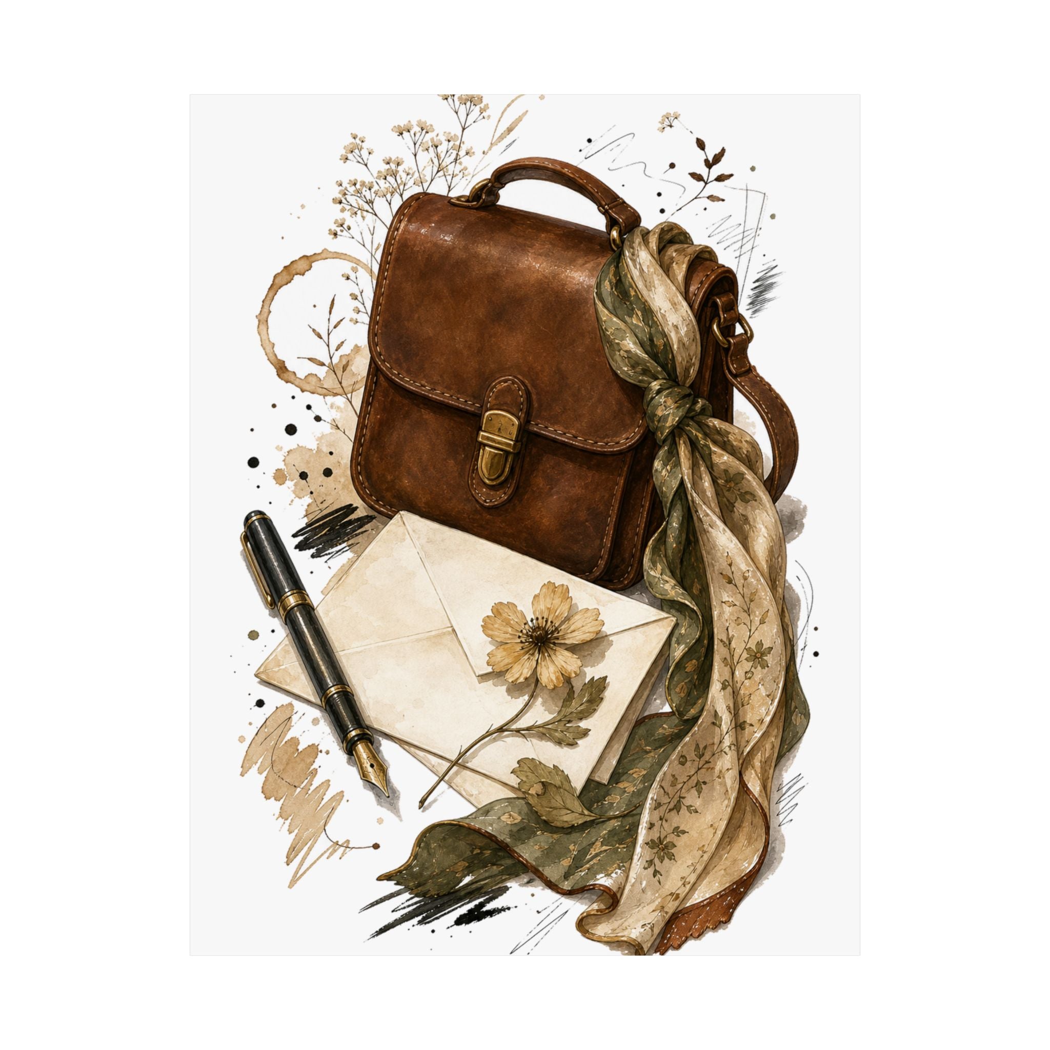 Marginalia Satchel Poetcore Canvas Wall Art Poster