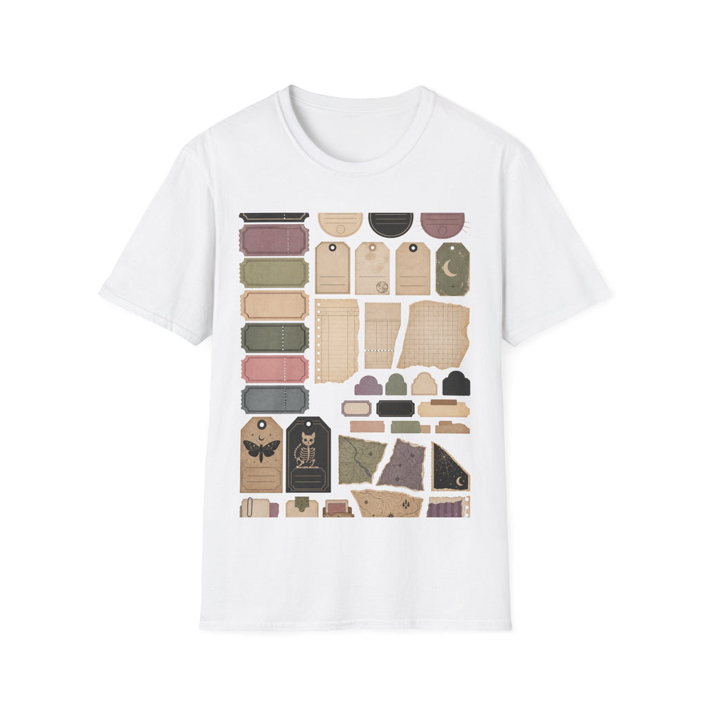 Museum Ticket Cat Goblin Junk Journal Ephemera Graphic T-Shirt
