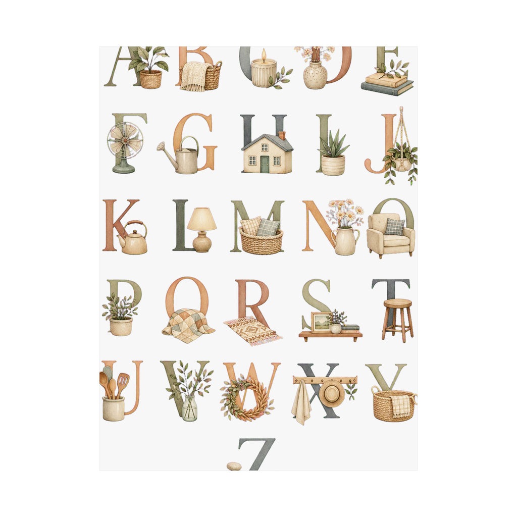 Soft Alphabet Of Tiny Home Poster