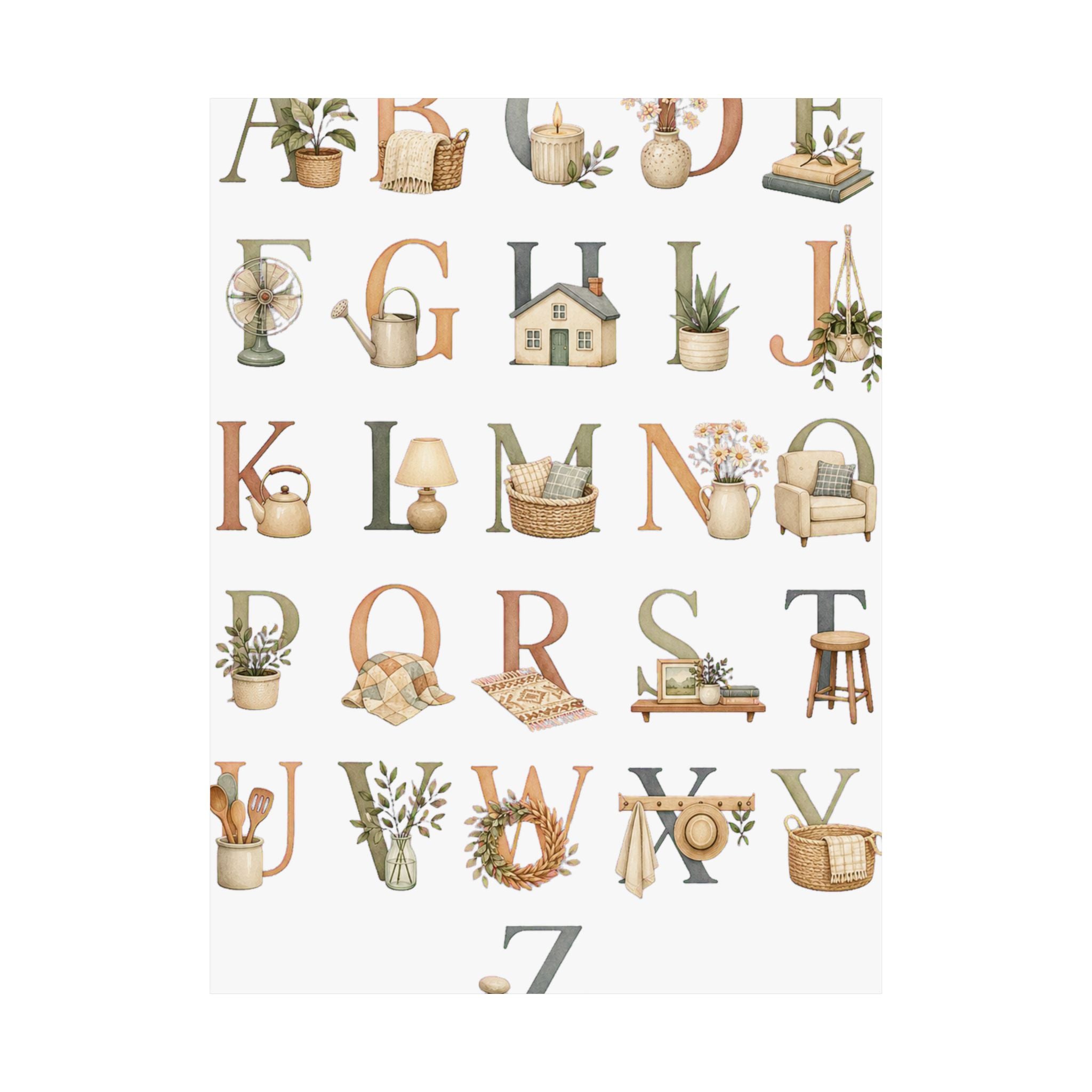 Soft Alphabet Of Tiny Home Poster