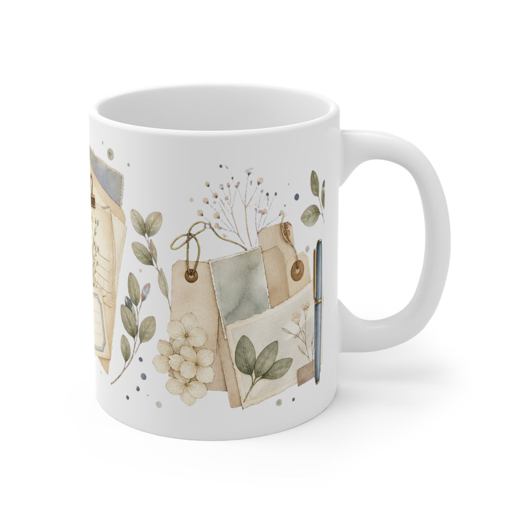 Soft Washed-Linen Desk Motif Mug