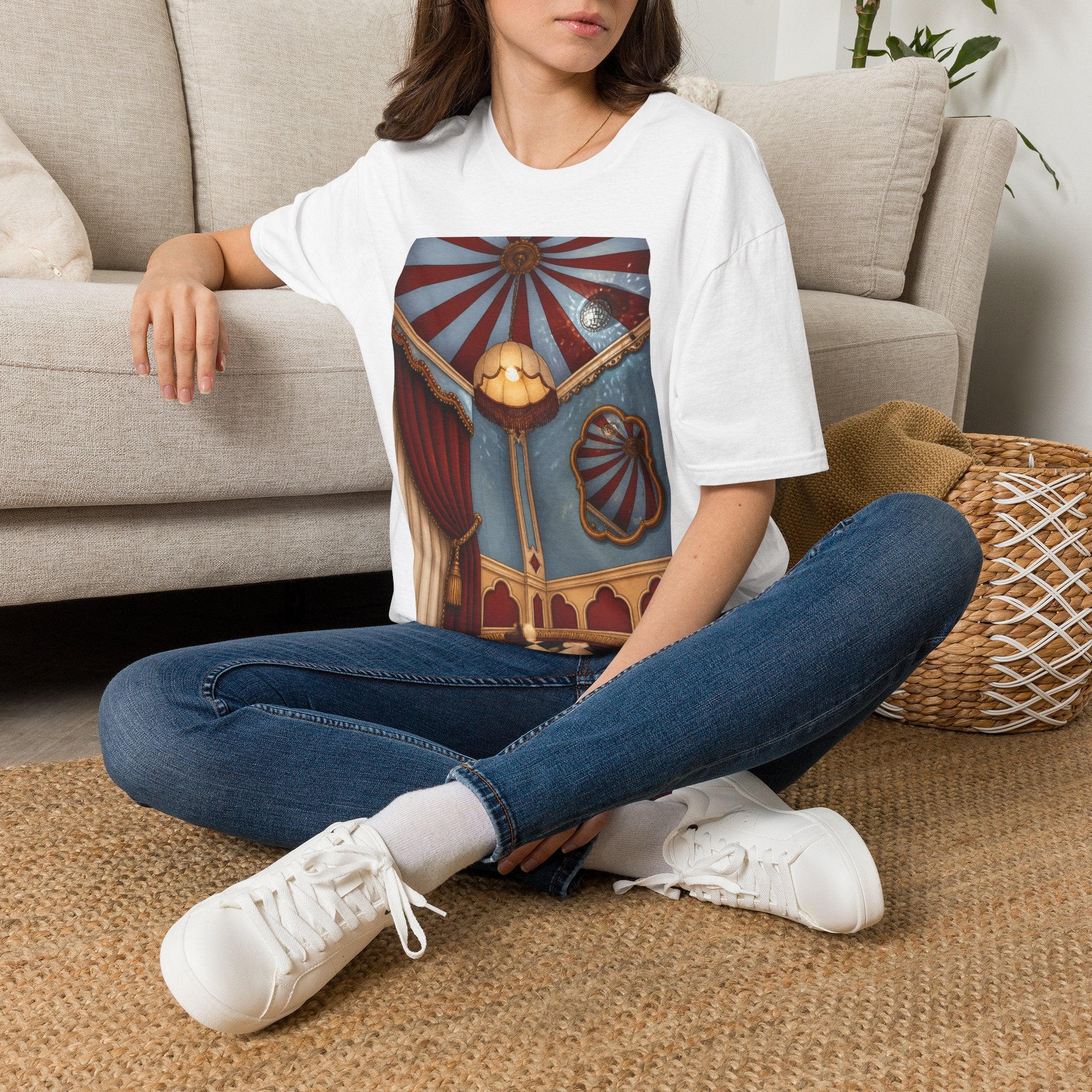 FunHaus Stripe Ceiling Graphic T-Shirt