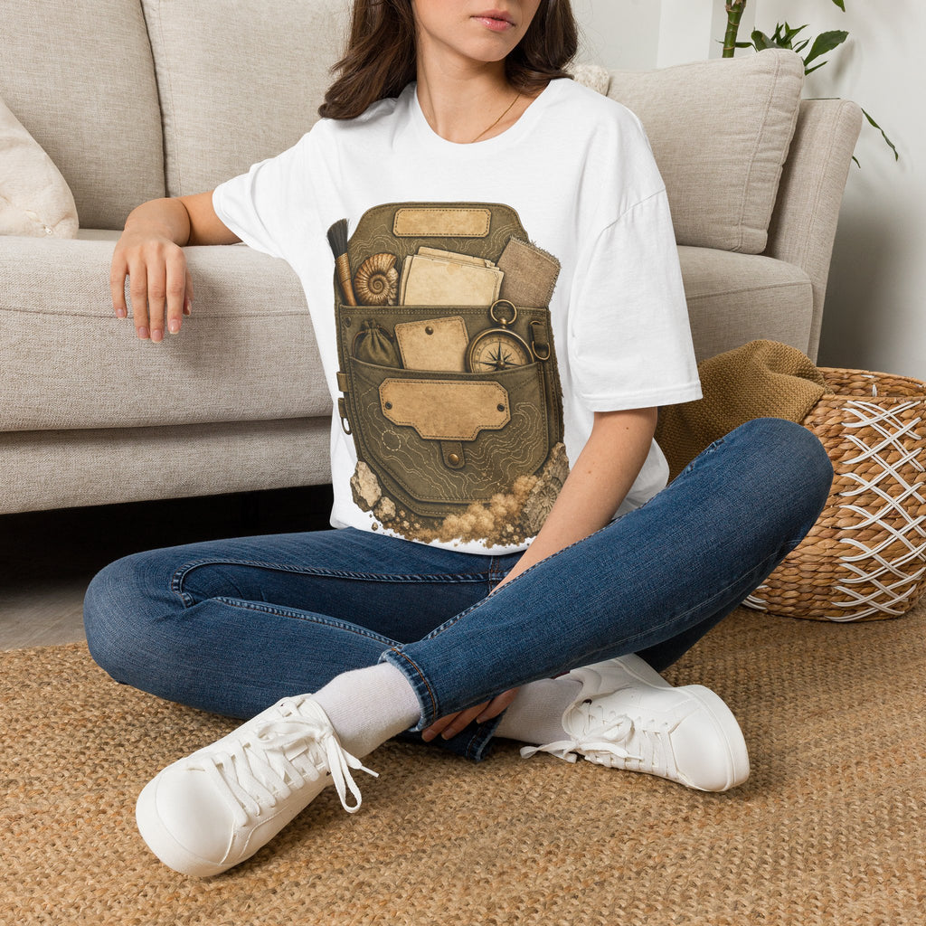 Desert Pocket Inventory Shirt | Khaki Coded Explorer Aesthetic Tee