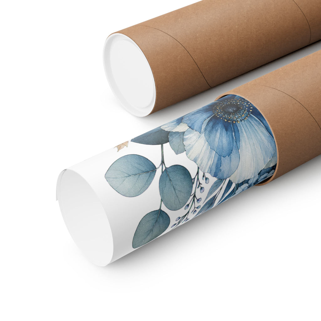Patina Blue Botanical Wall Print Poster