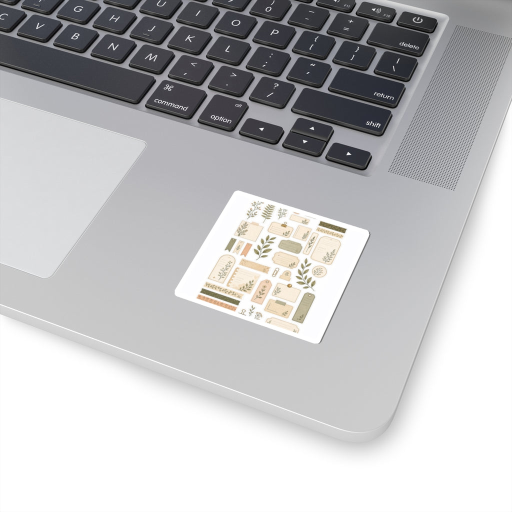 Botanical Margin Notes Sticker Sheet