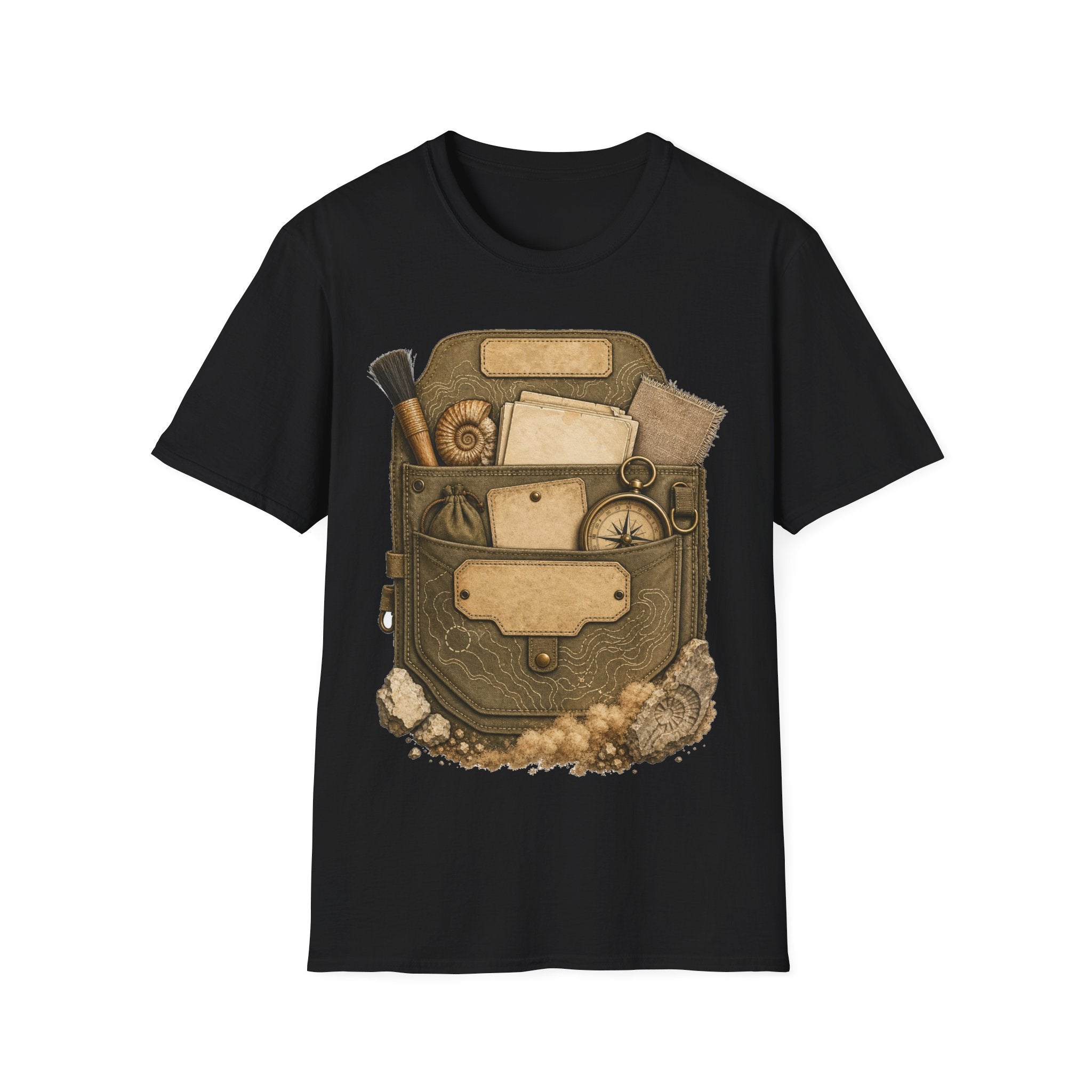 Desert Pocket Inventory Shirt | Khaki Coded Explorer Aesthetic Tee