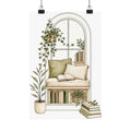 Reading Nook Line Art Poster