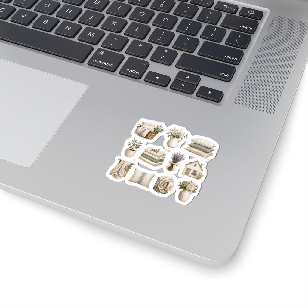 Washed-Linen Home Icon Set Sticker Sheet