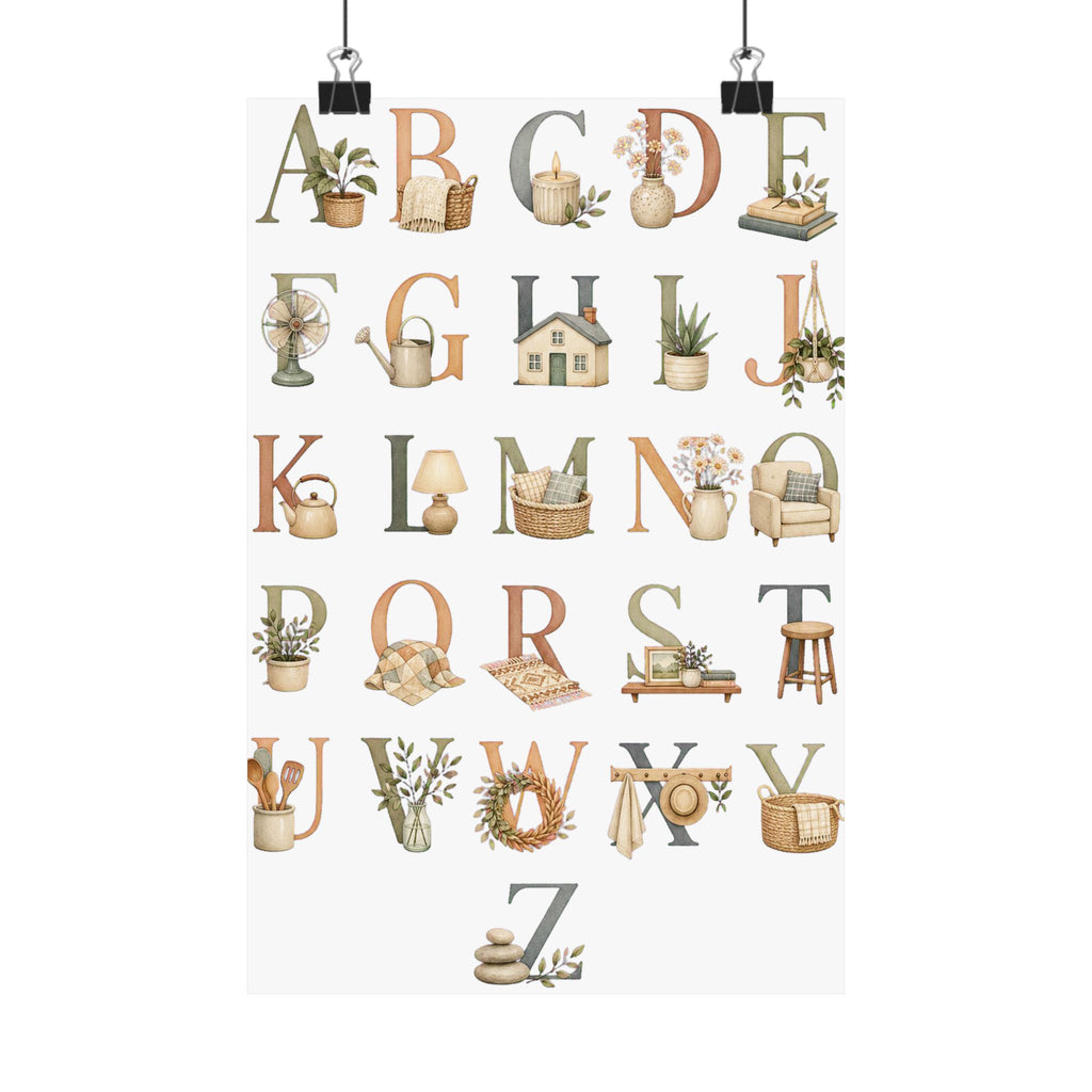 Soft Alphabet Of Tiny Home Poster