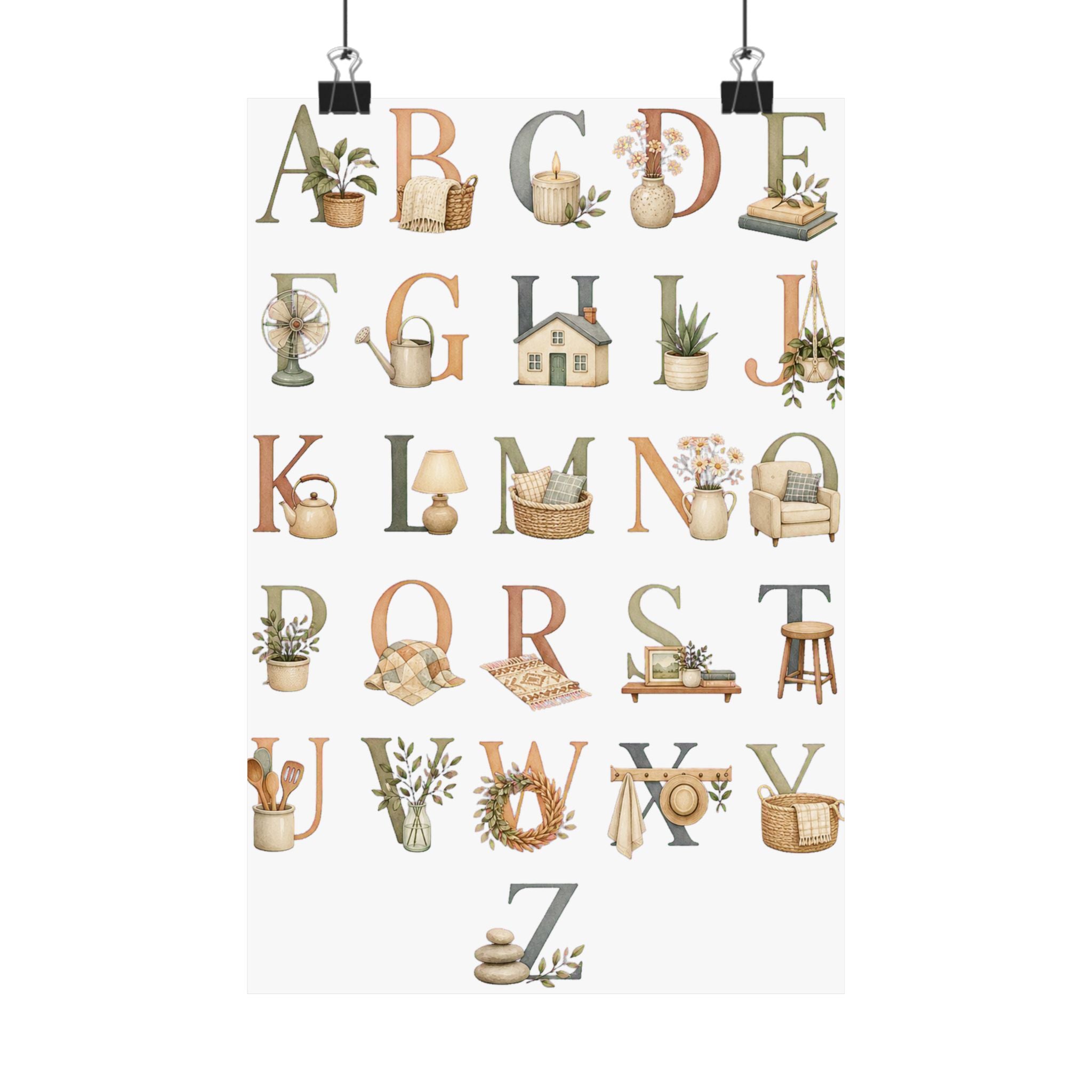 Soft Alphabet Of Tiny Home Poster
