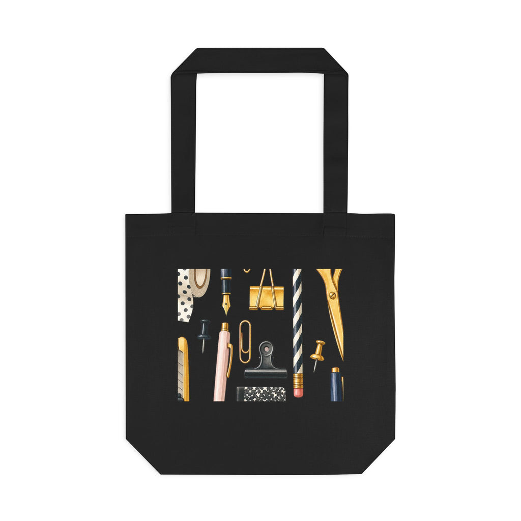Desk Tools Pattern Scaled Tote Bag