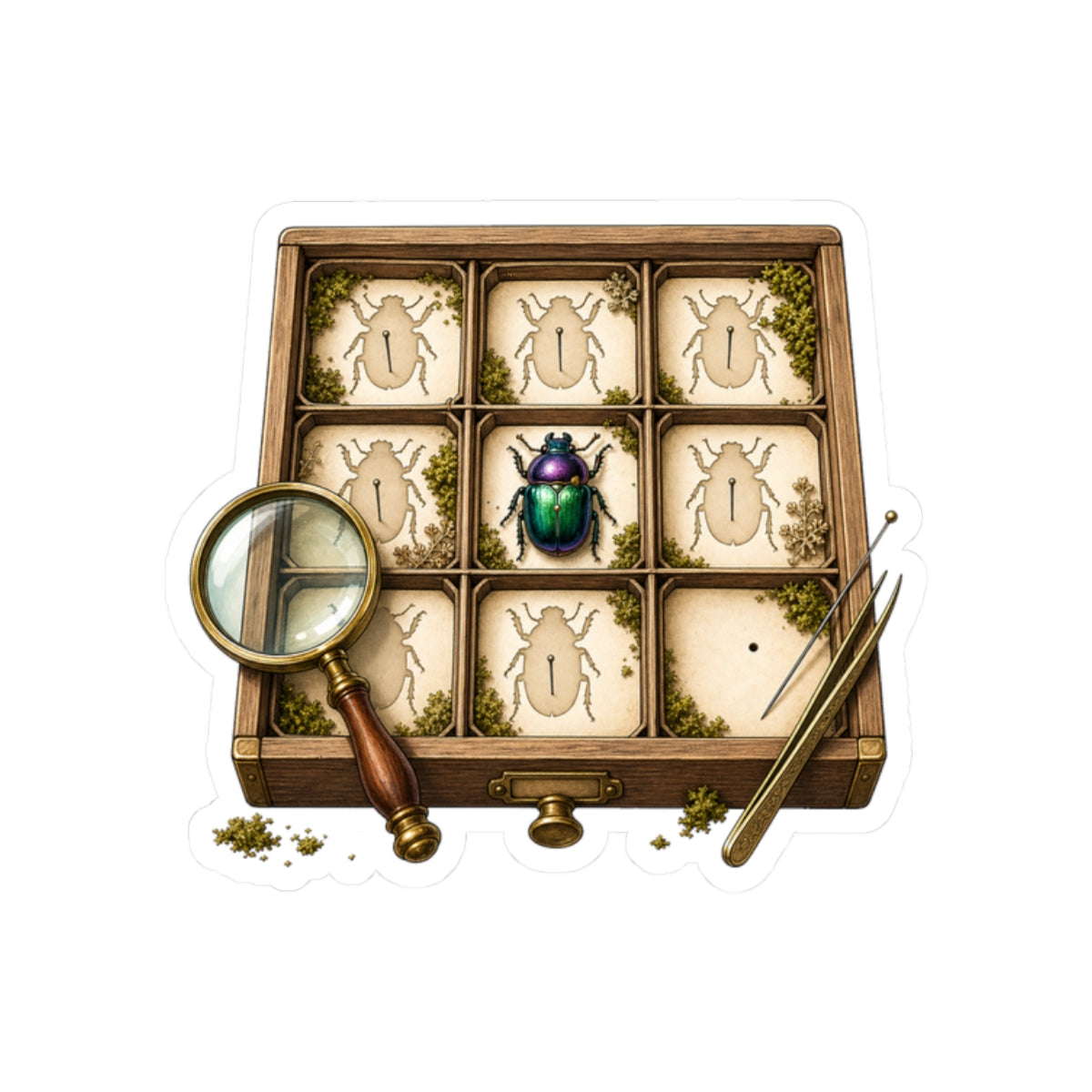 Tiny Beetle Inventory Entomology Sticker