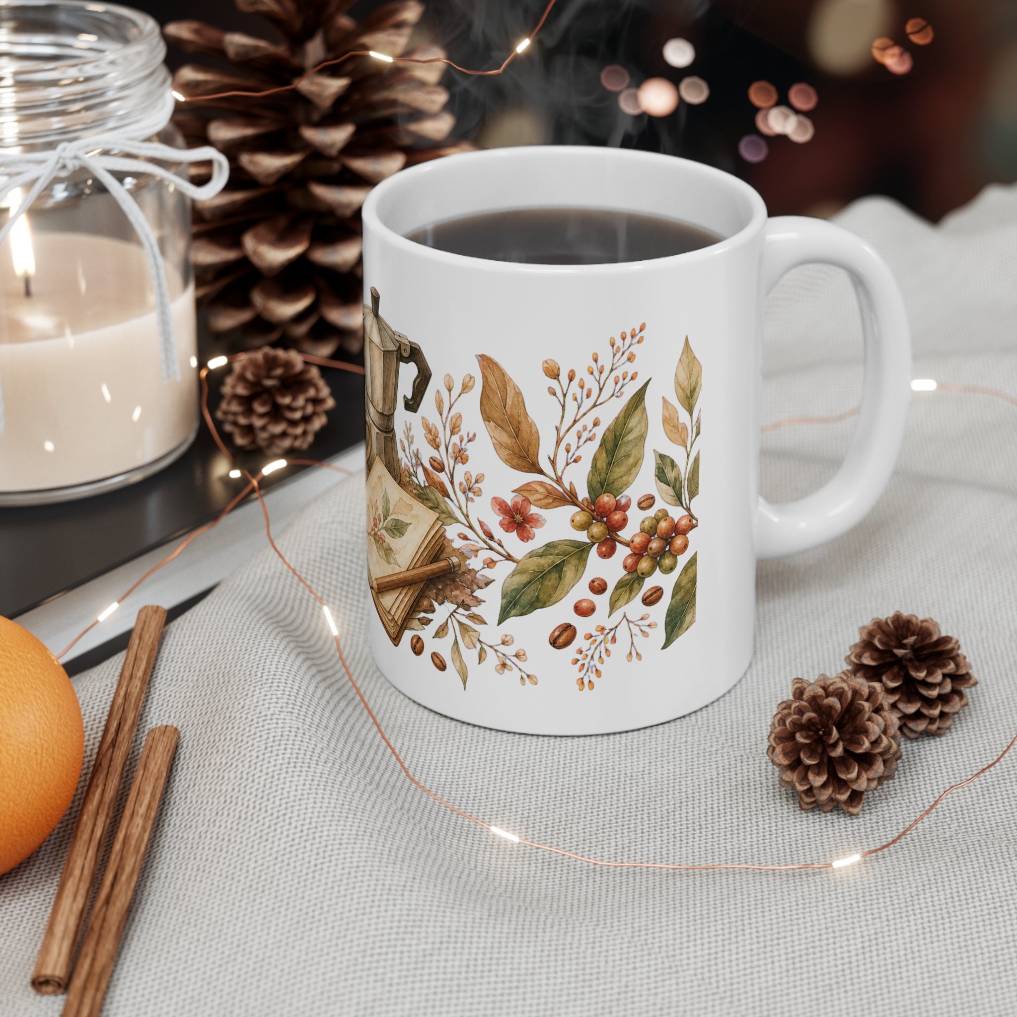 Botanical Coffee Notes 11oz Mug