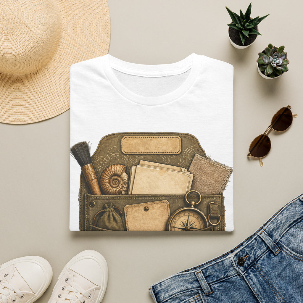 Desert Pocket Inventory Shirt | Khaki Coded Explorer Aesthetic Tee