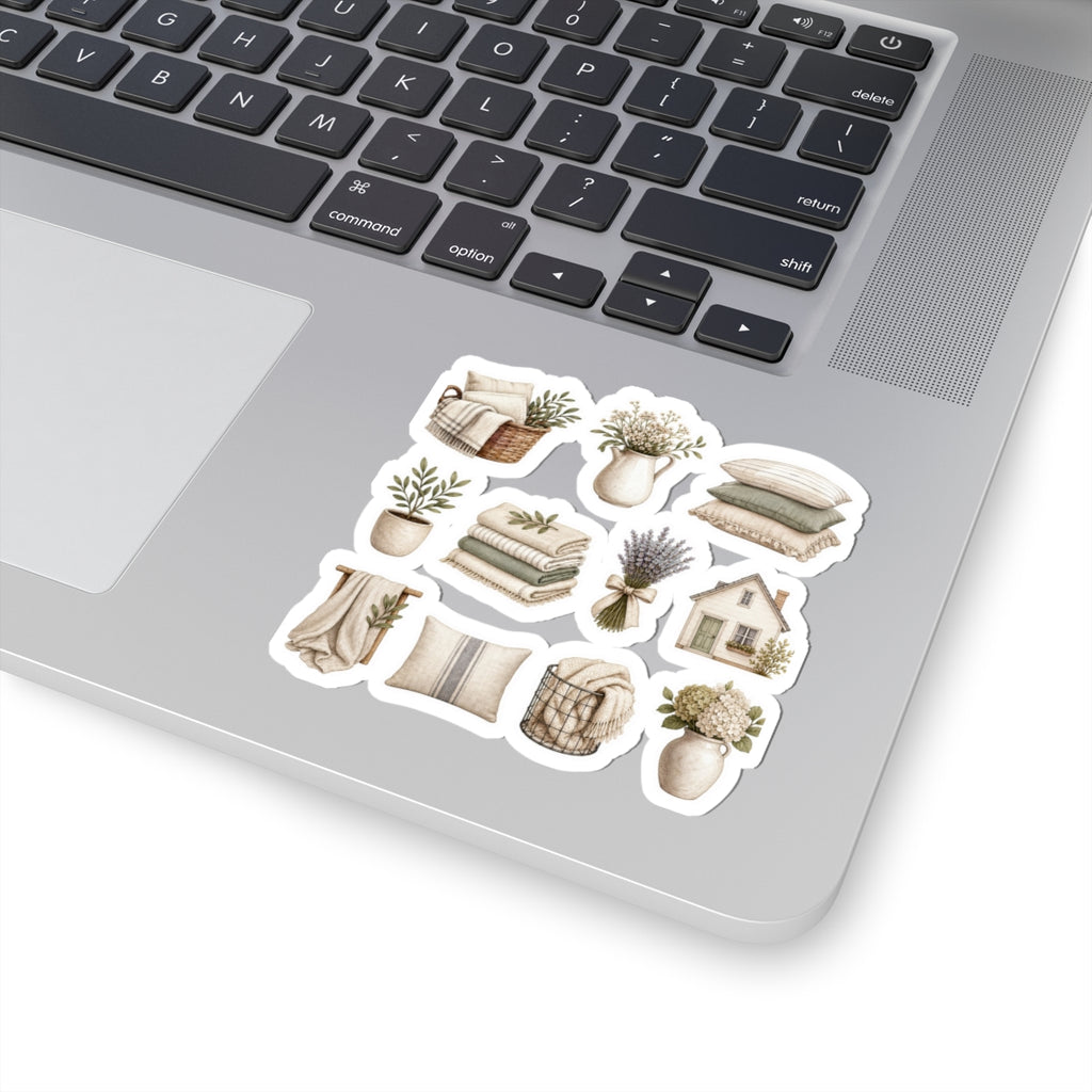 Washed-Linen Home Icon Set Sticker Sheet