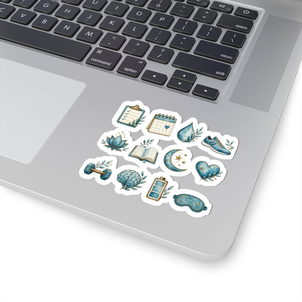 Patina-Blue Planner Mini Icons Sticker Sheet