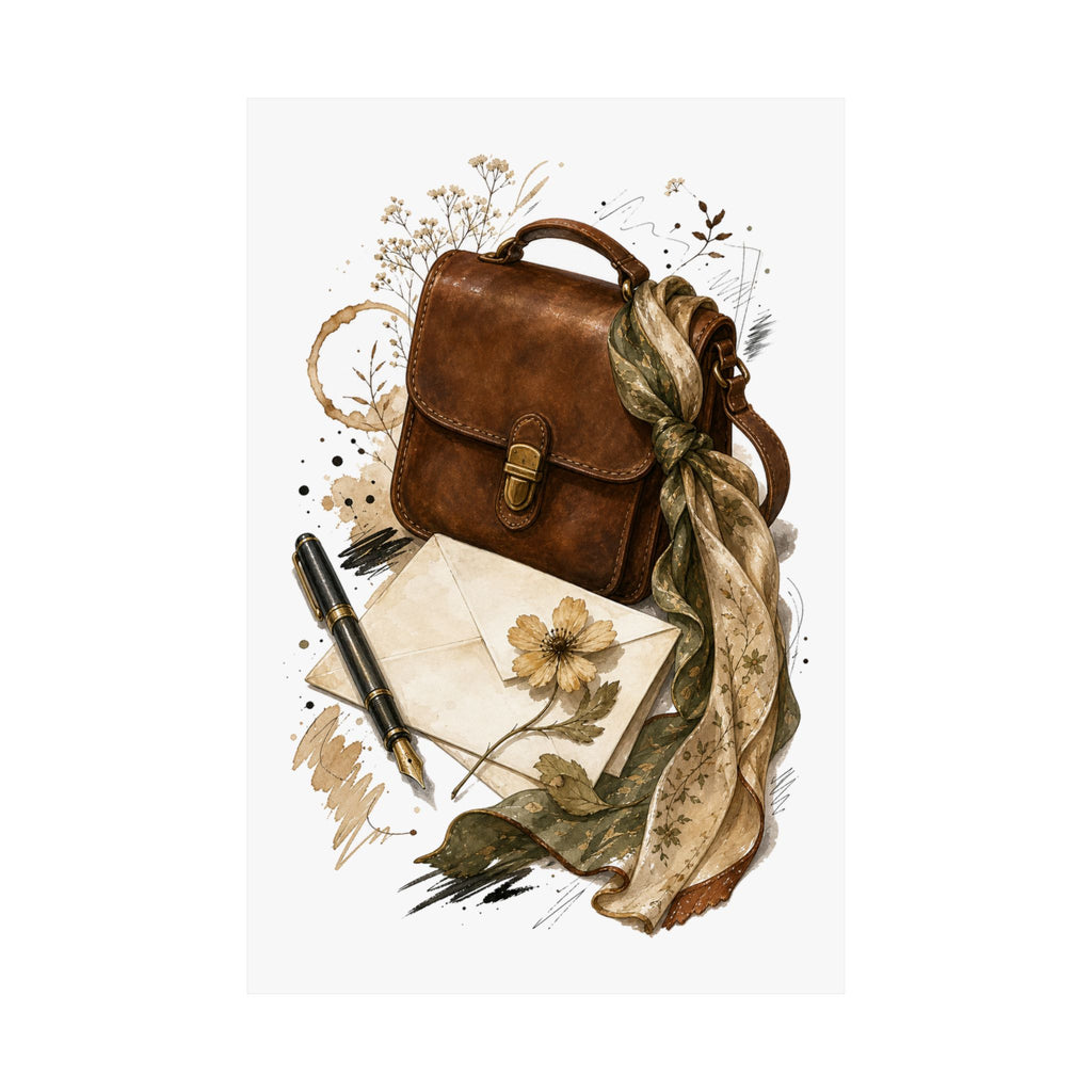 Marginalia Satchel Poetcore Canvas Wall Art Poster