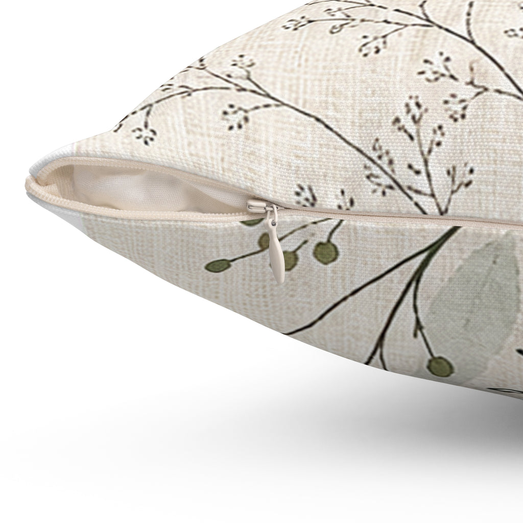 Washed-Linen Faux Texture + Small Throw Pillow