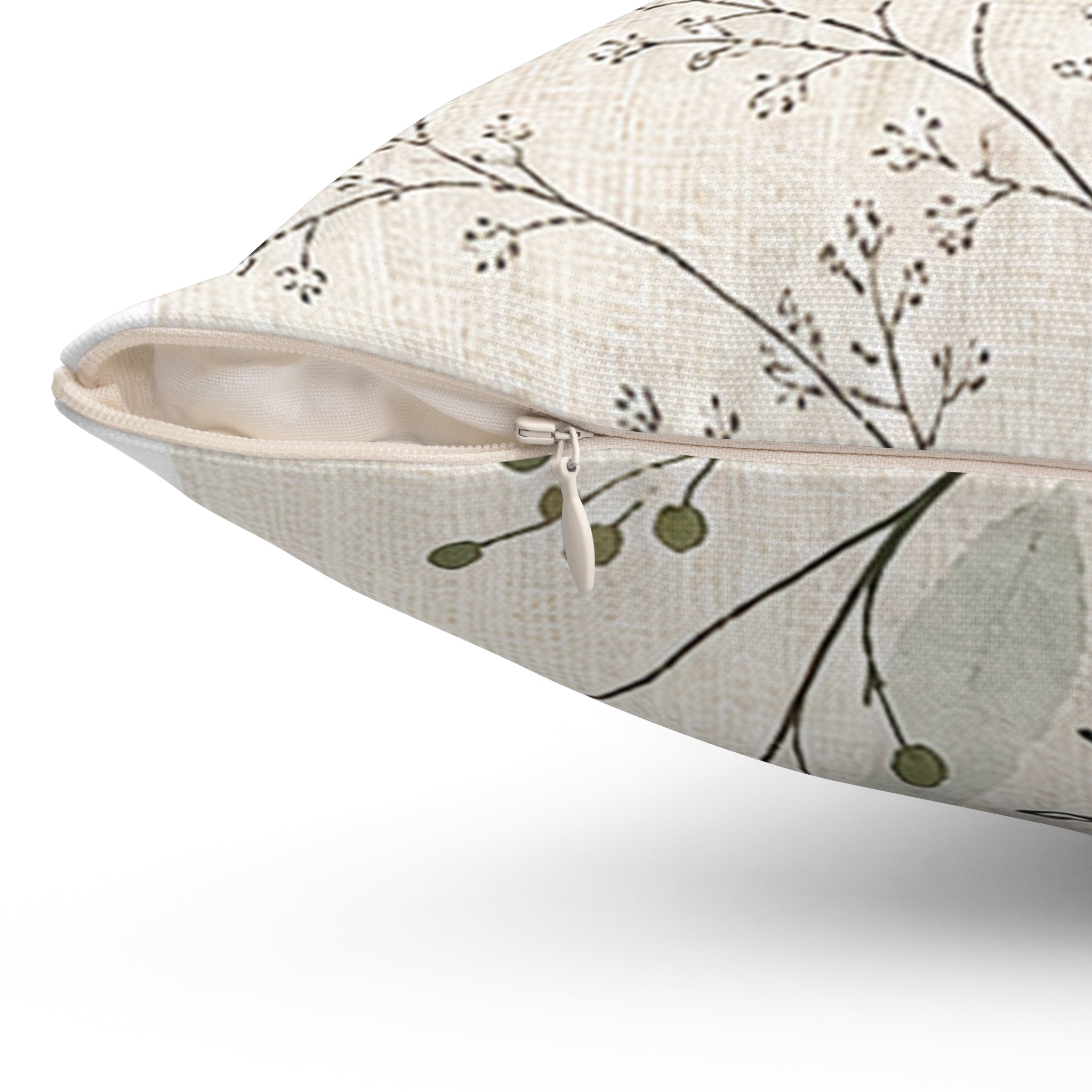 Washed-Linen Faux Texture + Small Throw Pillow