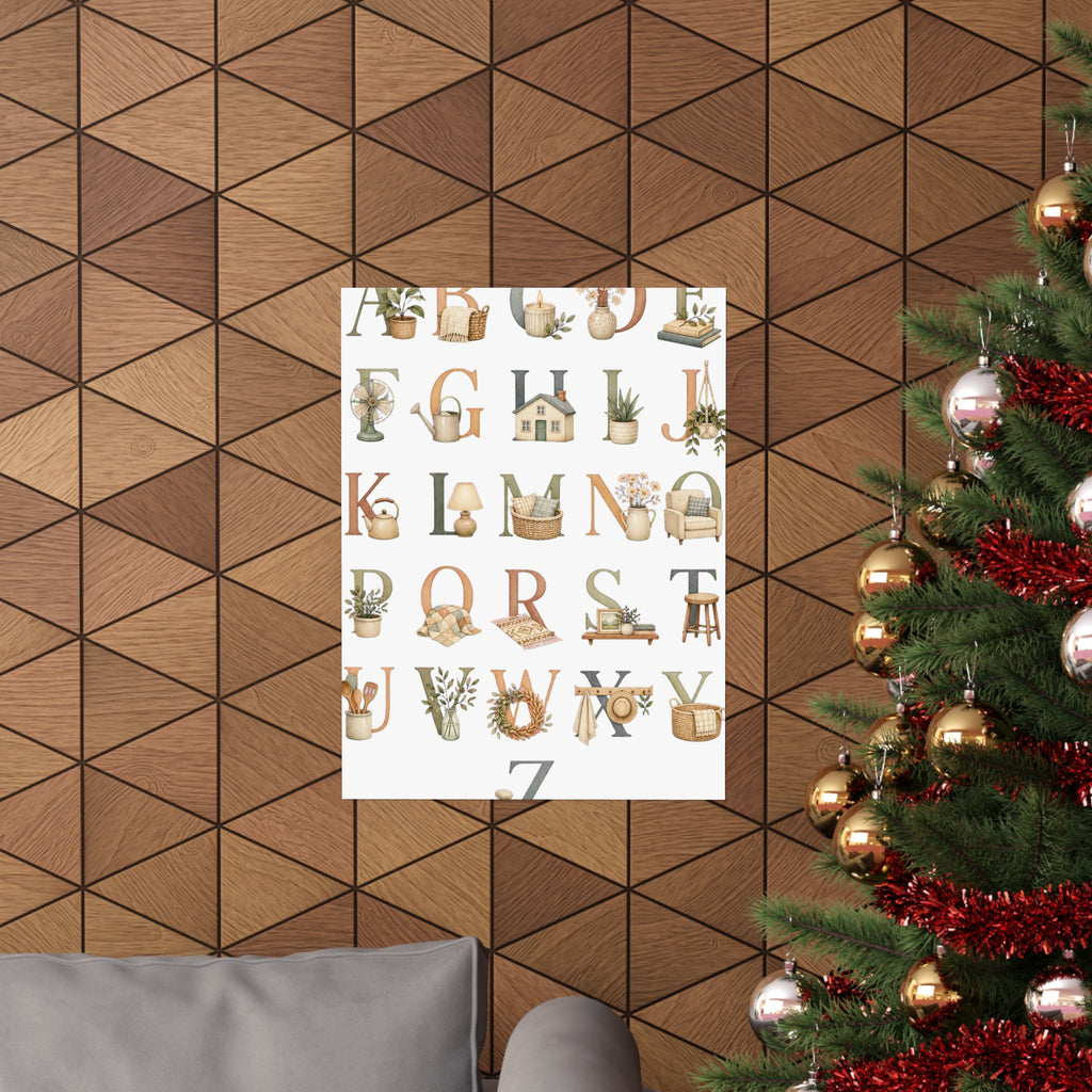 Soft Alphabet Of Tiny Home Poster