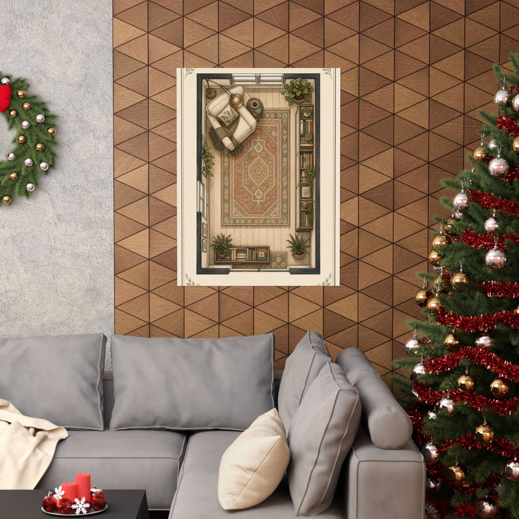 Reading Nook Floorplan Matte Poster