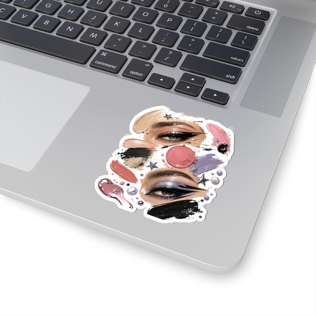 Asymmetric Glitchy Glam Sticker