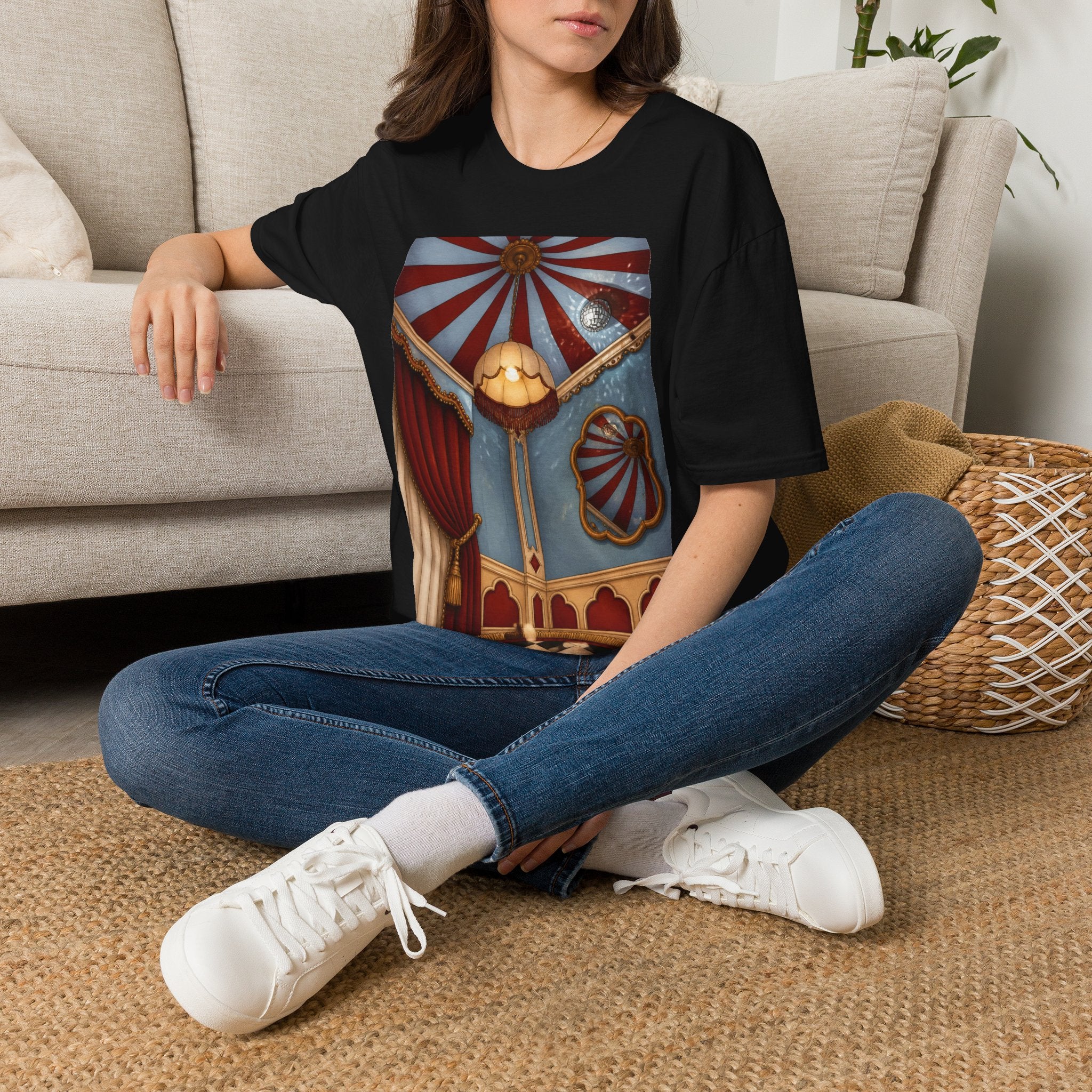 FunHaus Stripe Ceiling Graphic T-Shirt