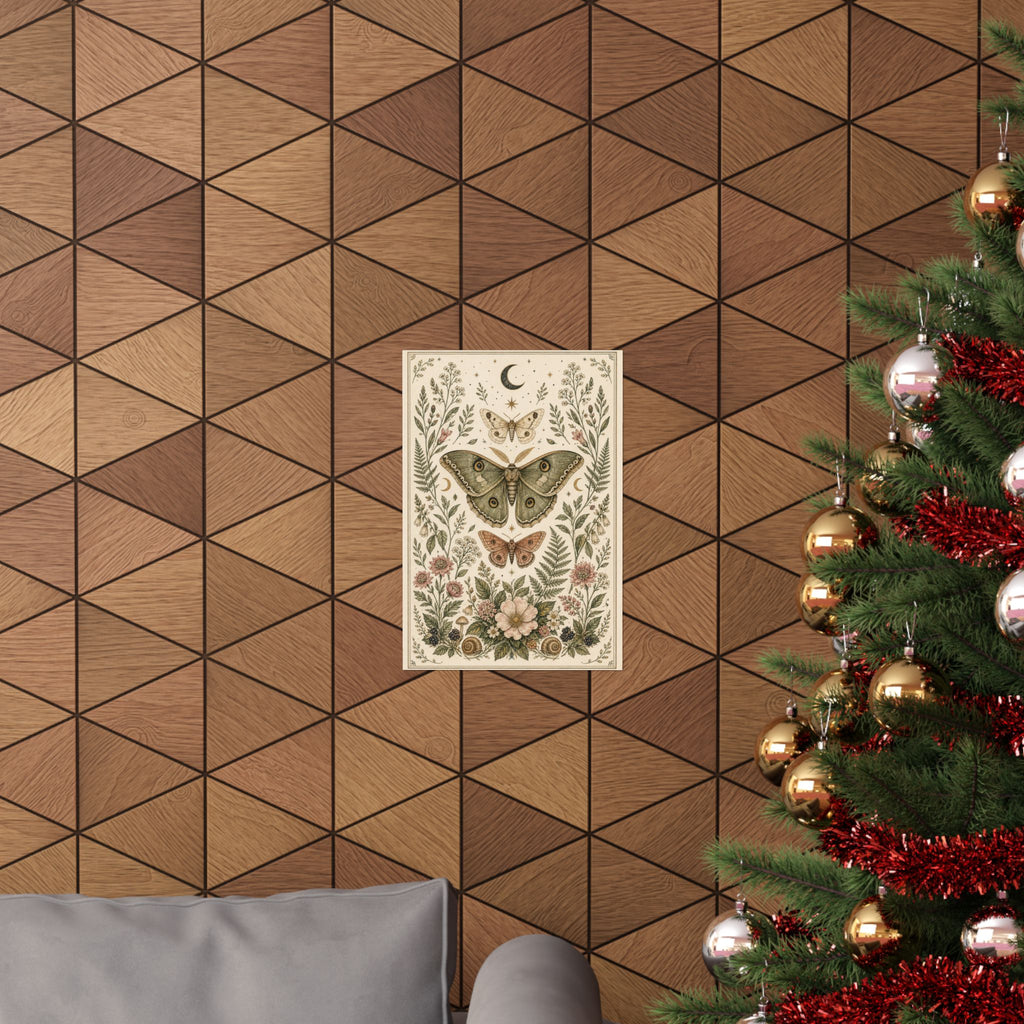 Moth Garden Wall Art Poster