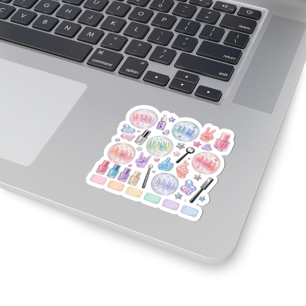 Jelly Chrome Nail Lab Sticker Sheet | Gummy Aesthetic Manicure Stickers