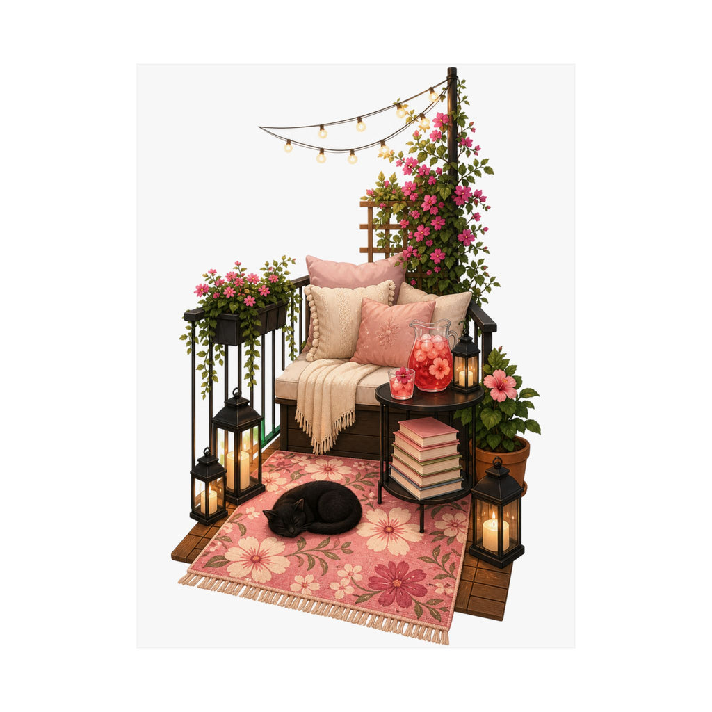 Book Drenching Wall Art Poster for Cozy Home Library Decor