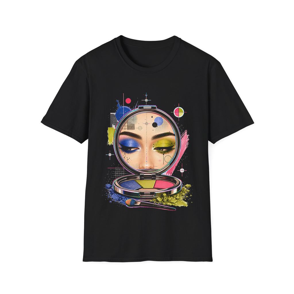 Symmetry Is Out Of Office Glitchy Glam Graphic T-Shirt