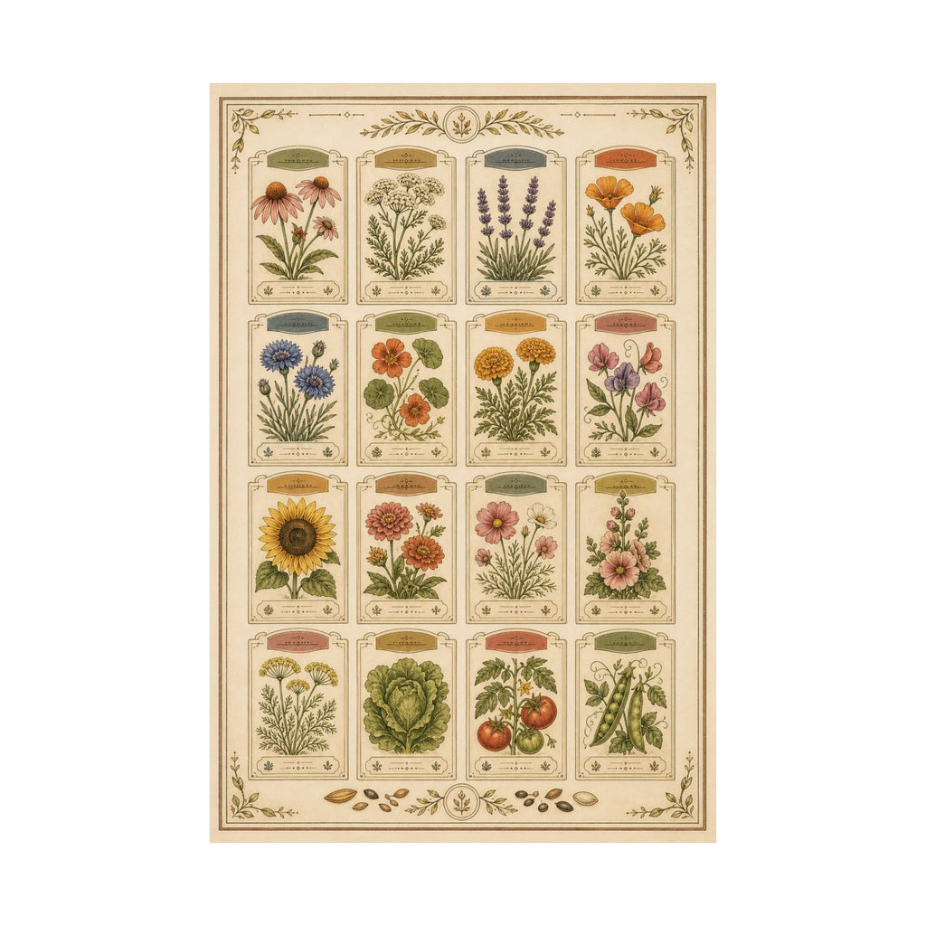 Vintage Seed Catalog Wall Poster