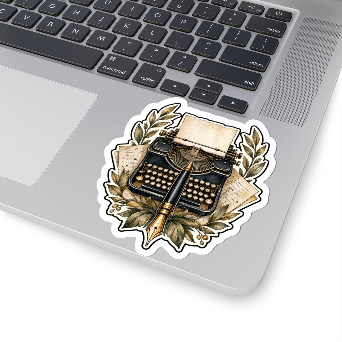 Premium Typewriter/Pen Emblem Sticker