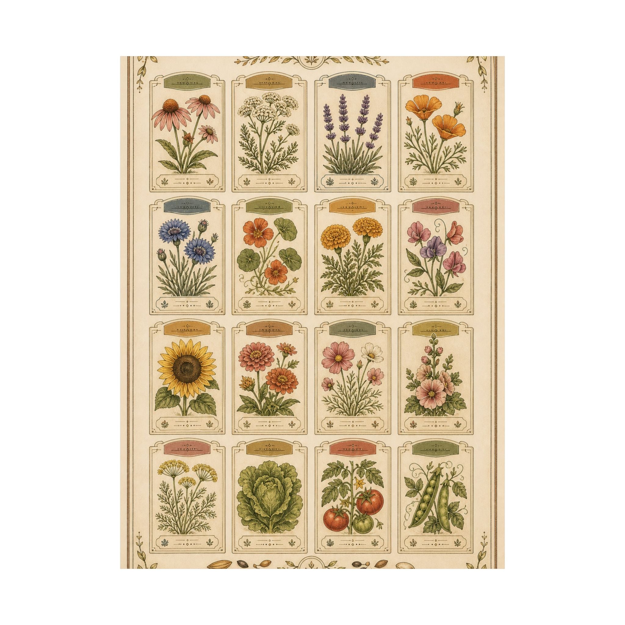 Vintage Seed Catalog Wall Poster