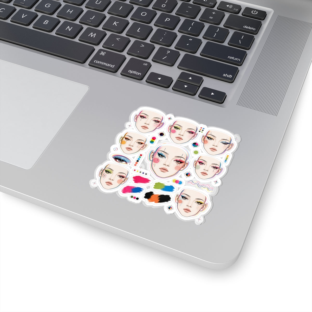 Glitchy Glam Face Chart Sticker Pack