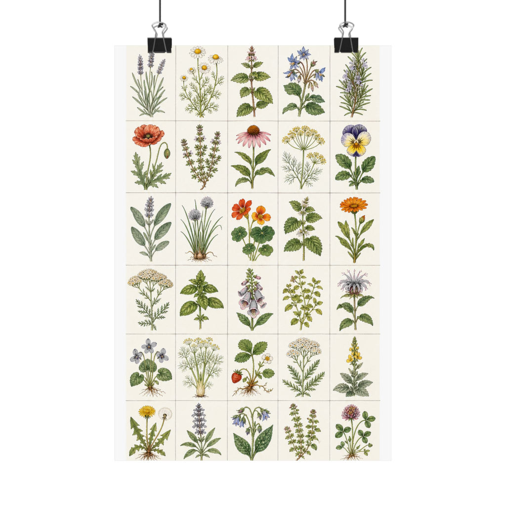 Herbarium Specimen Grid Poster