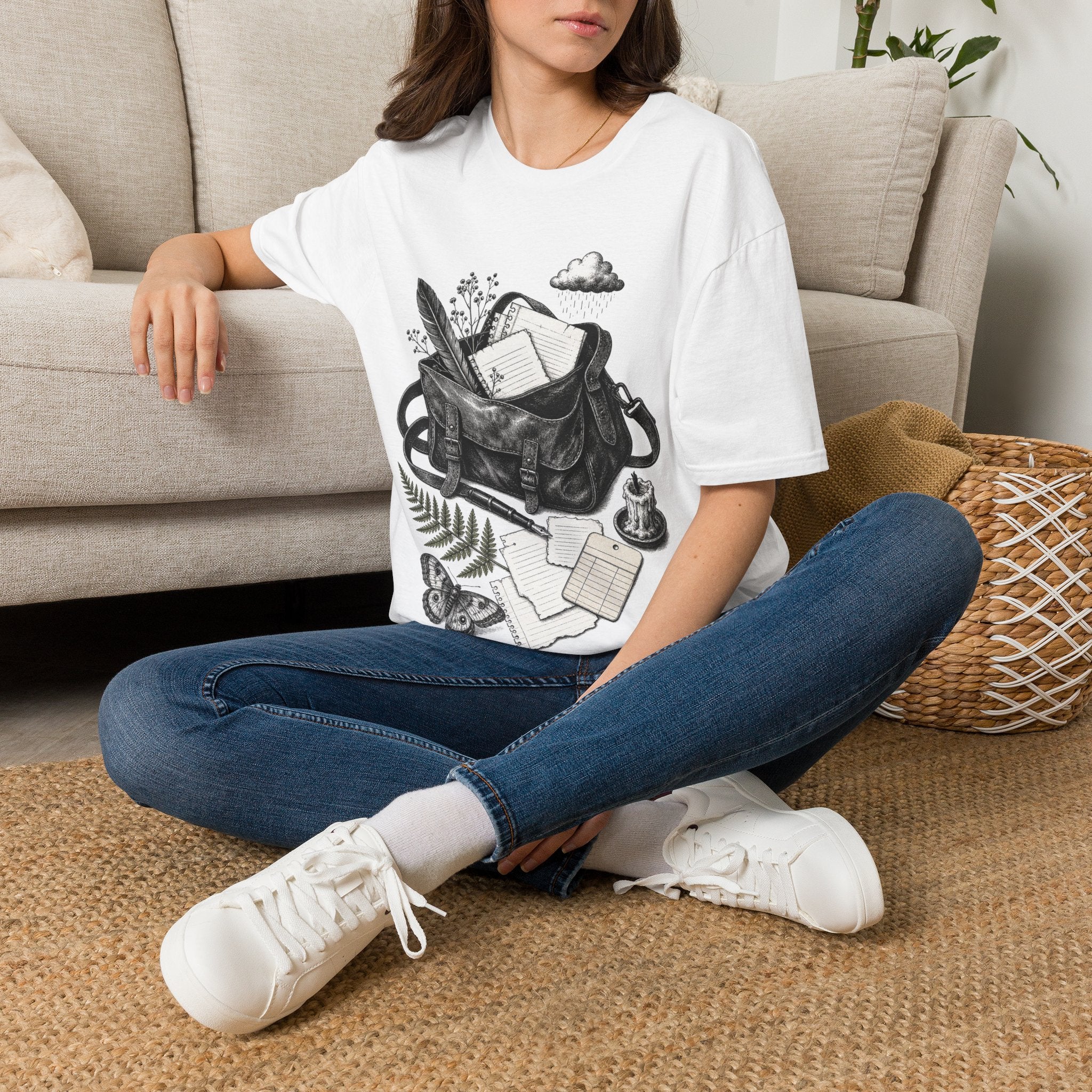Poetcore Satchel Inventory Shirt | Writer Aesthetic Graphic Tee