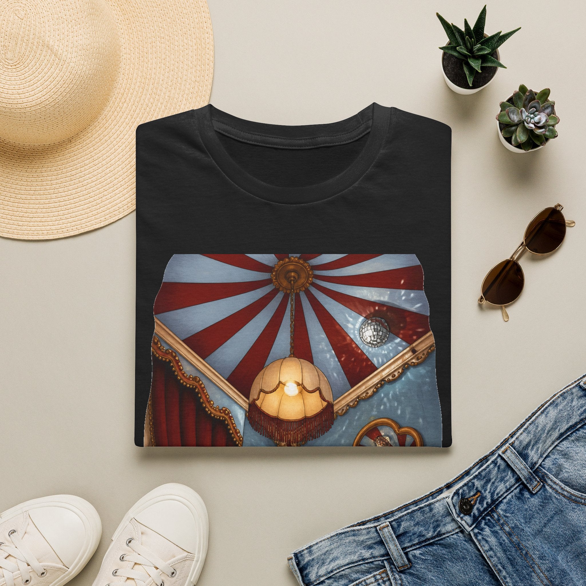 FunHaus Stripe Ceiling Graphic T-Shirt