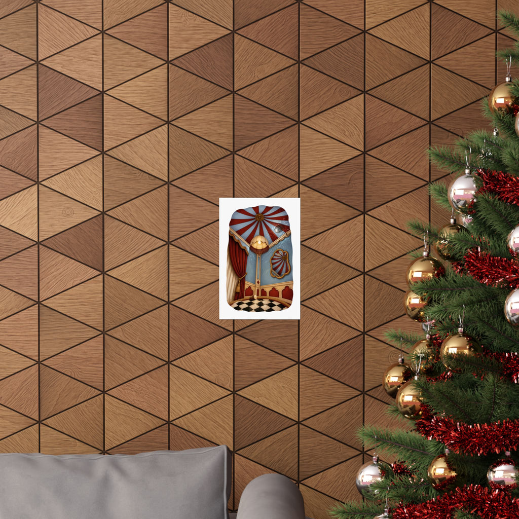 FunHaus Stripe Wall Art Poster for Circuscore Renter Decor