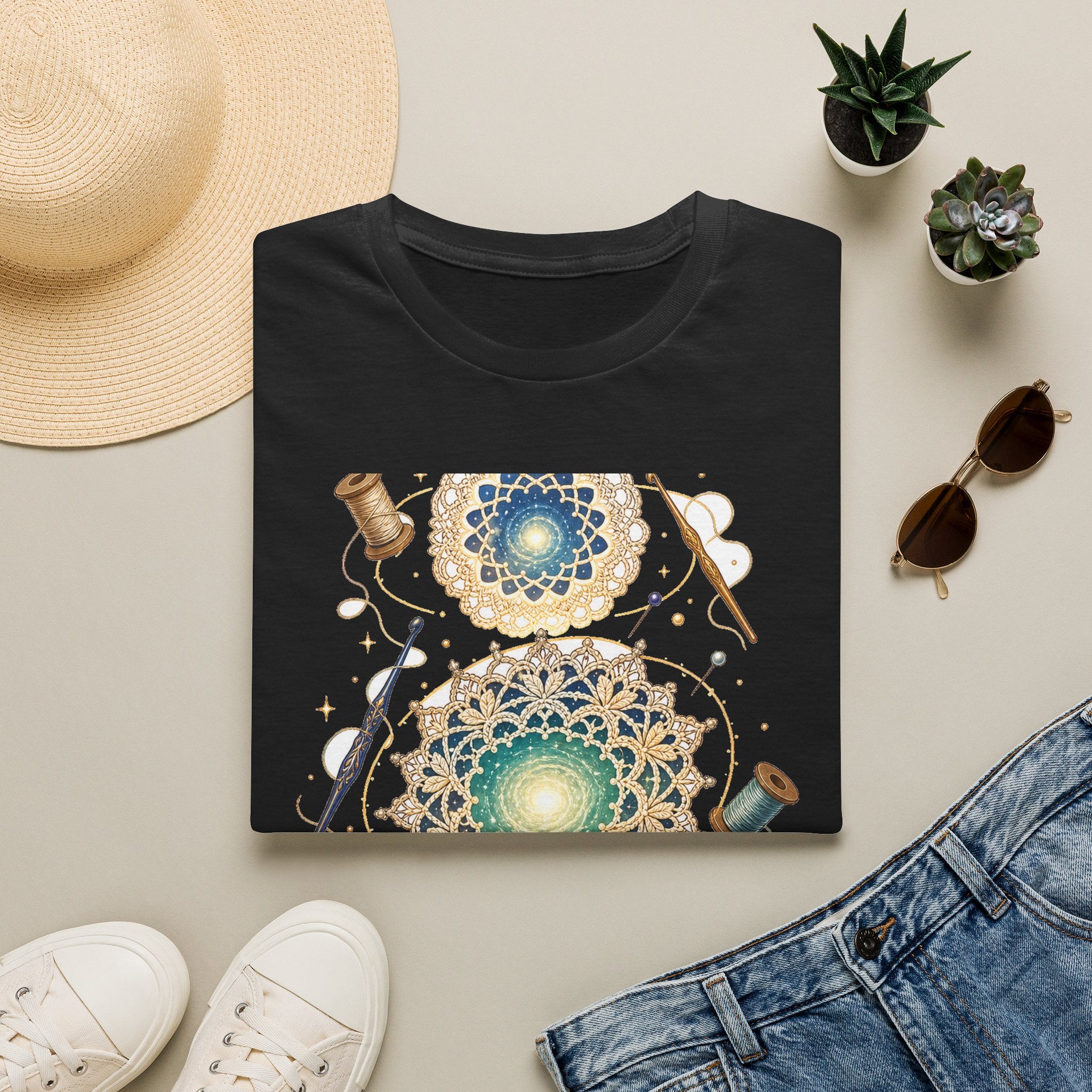 Doily Portal Lace Progress for Crochet Makers Graphic T-Shirt