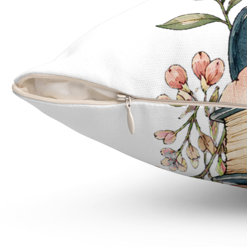 Soft Book Stack Motif Throw Pillow